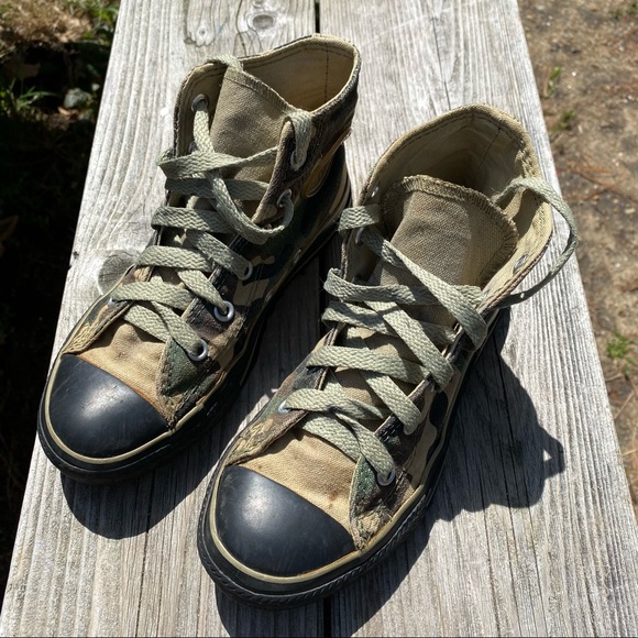 Converse kids 13 camo print high top sneakers boys girls - Picture 2 of 7